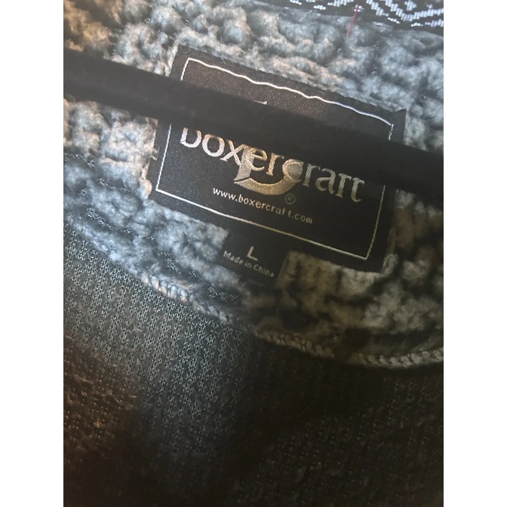 Boxercraft Sherpa Pullover Women Large Gray Excellent Quarter Zip Fleece Cozy - Picture 3 of 5